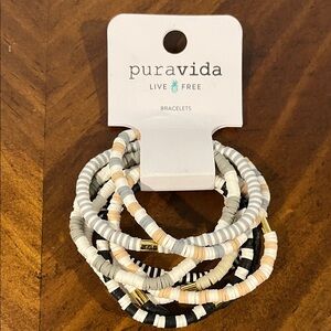 NWT! Pura Vida vacation vibes stretch Bracelet Set